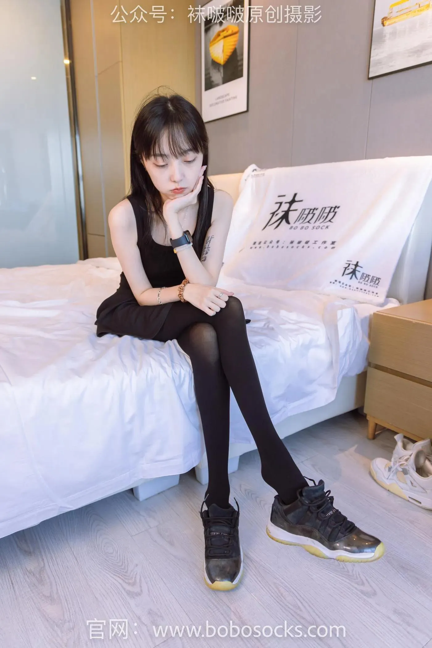 [BoBoSocks袜啵啵]NO.130 稚予-两双穿脏篮球鞋、厚黑丝 [145P]插图4